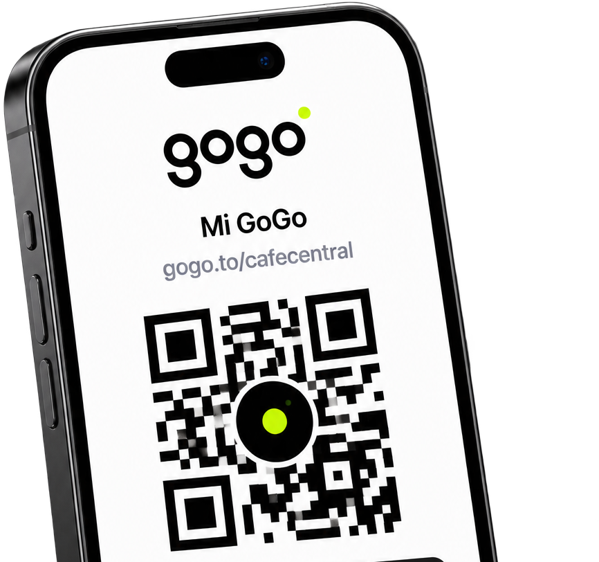 Pantalla para compartir tu GoGo por link, QR o redes